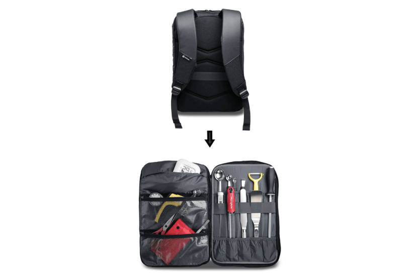CHEFCASE high-end empty backpack for chefs 2 maxi compartments