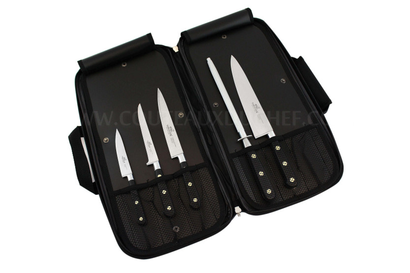 Exklusiver Koffer 4 Messer + 1 Wetzstahl Sabatier Chef französische Herstellung