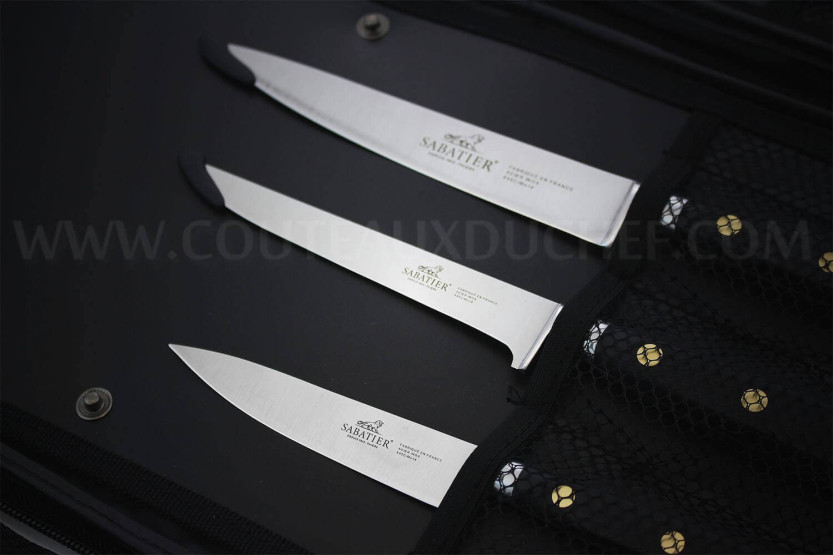 Estuche exclusivo 4 cuchillos + 1 chaira Sabatier Chef Producción francesa