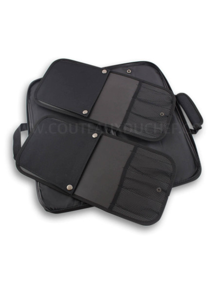 Estuche con 4 cuchillos + 1 chaira Sabatier Chef producción francesa