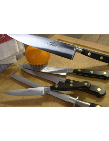 Koffer mit 4 Messern + 1 Wetzstahl Sabatier Chef französische Herstellung