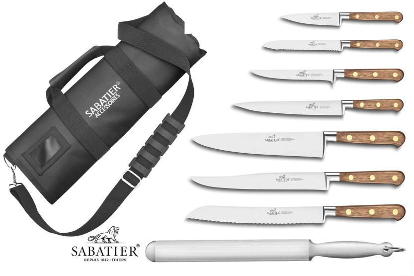 Kochkoffer Sabatier Perigord 7 Messer französische Herstellung + 1 Wetzstahl