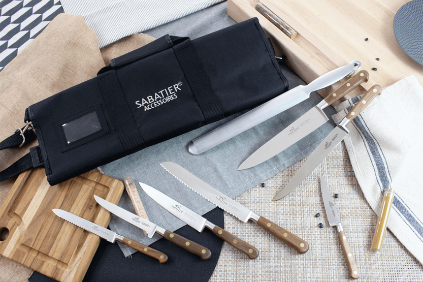 Kochkoffer Sabatier Perigord 7 Messer französische Herstellung + 1 Wetzstahl