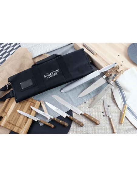 Kochkoffer Sabatier Perigord 7 Messer französische Herstellung + 1 Wetzstahl
