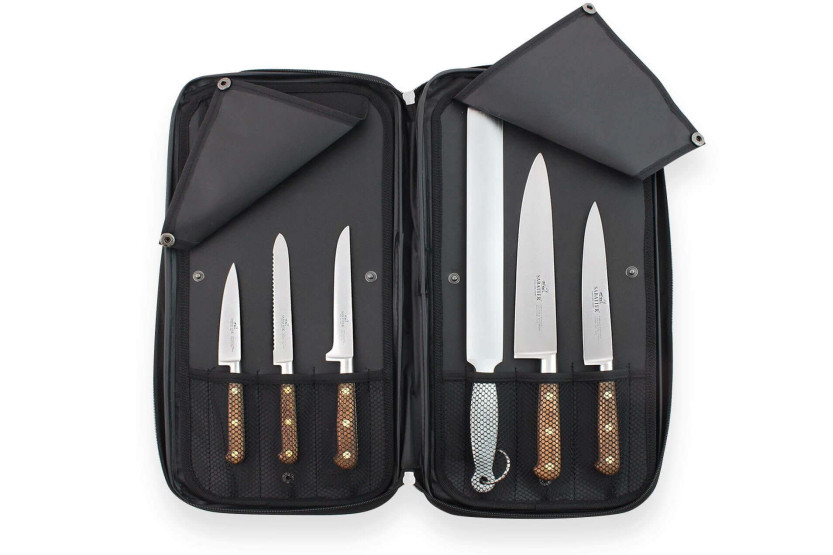 Kochkoffer Sabatier Périgord 5 Messer französische Herstellung + 1 Wetzstahl