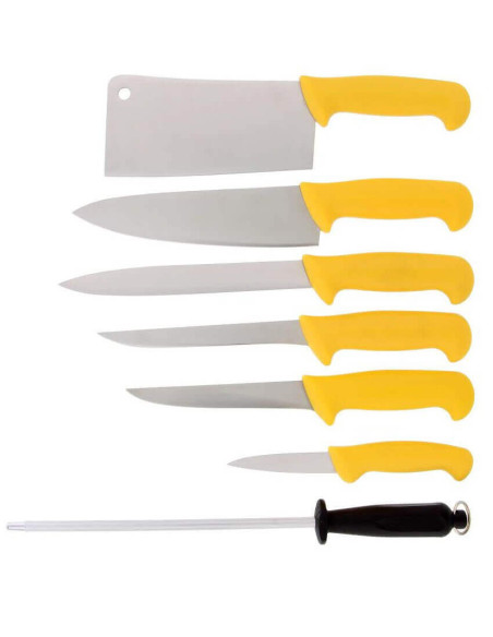 Valigetta ECO Albert de Thiers 6 coltelli da cucina + 1 acciaio per affilare