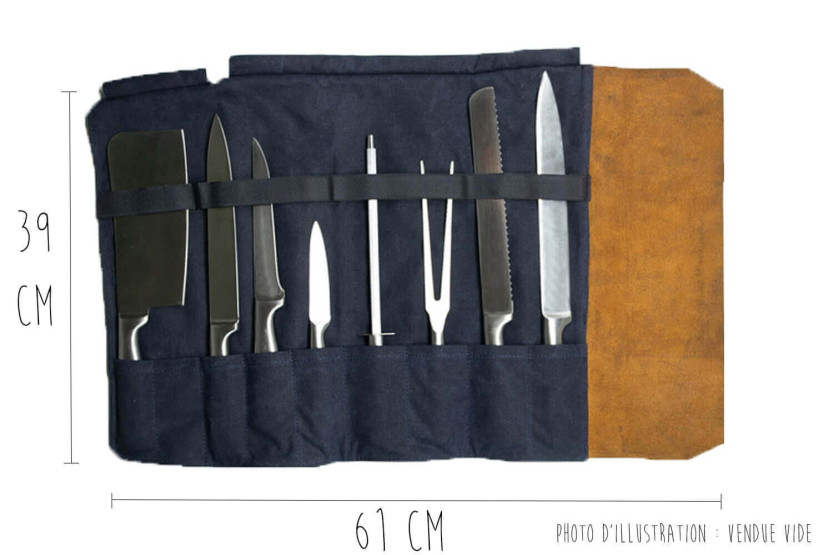 Estuche vacío para cuchillos Alaskan Maker Chef - 61x38,5cm con 9 compartimentos