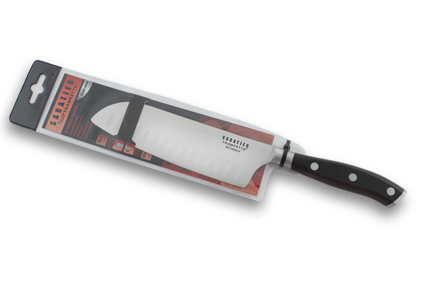 Sabatier santokumesser mit mit Kullen Trompete Vulcano 17cm 3 Nieten