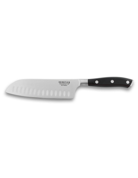 Sabatier Trompette Vulcano 17cm 3 klinknagels met granton rand santoku mes