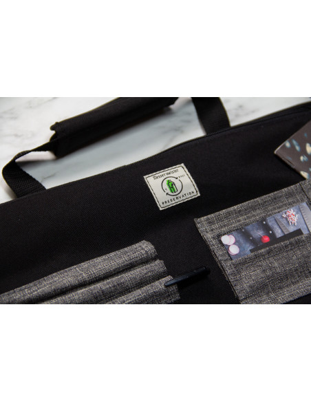 Schwarze leere Messermeister Preservation Tasche 8 Fächer aus recyceltem Kunststoff
