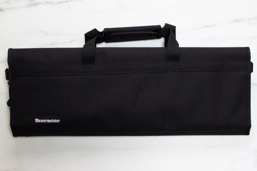 Schwarze leere Messermeister Preservation Tasche mit 12 Fächern aus recyceltem Kunststoff