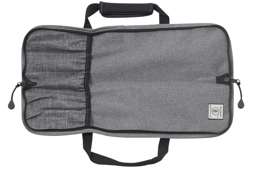 Graue leere Messermeister Preservation Tasche mit 5 Fächern aus recyceltem Kunststoff