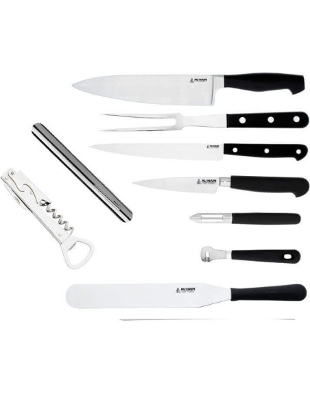 Au Nain skinnkogger 10 kniver og tilbehør