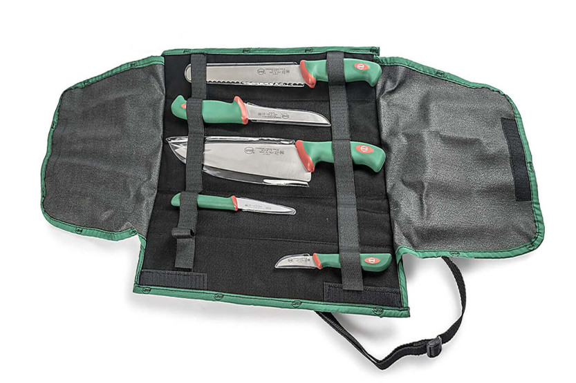 Soft case of 5 Sanelli Premana professional knives
