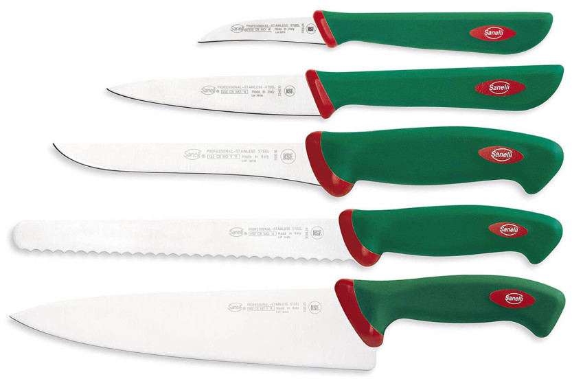 Soft case of 5 Sanelli Premana professional knives