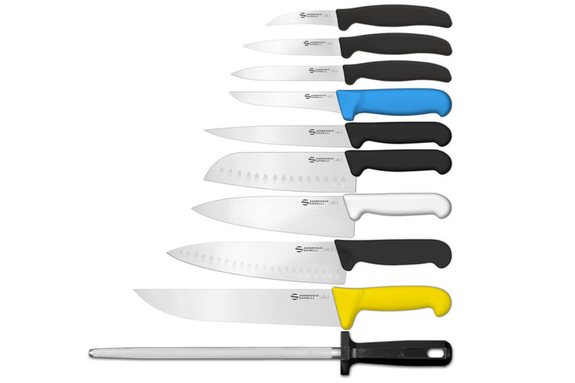 Estojo para facas Ambrogio Sanelli Caravel Compact 9 facas Supra + 5 acessórios