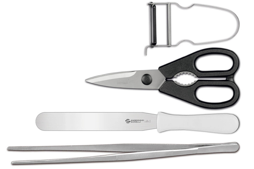 Ambrogio Sanelli Caravel Compact veitsilaukku 9 Supra-veitsiä + 5 tarviketta