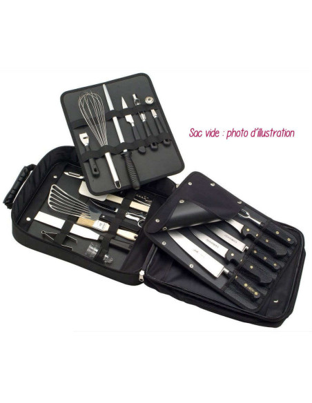 Empty hotel backpack for knives and kitchen utensils