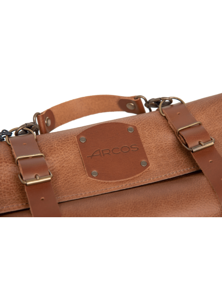 Arcos 10-place handcrafted leather pencil case