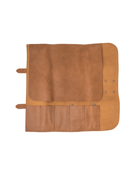 Arcos handcrafted 5-place leather pencil case