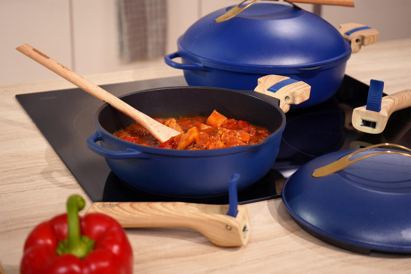 Cookut La Fabuleuse 8-in-1 Antihaftbeschichtete Pfanne blau