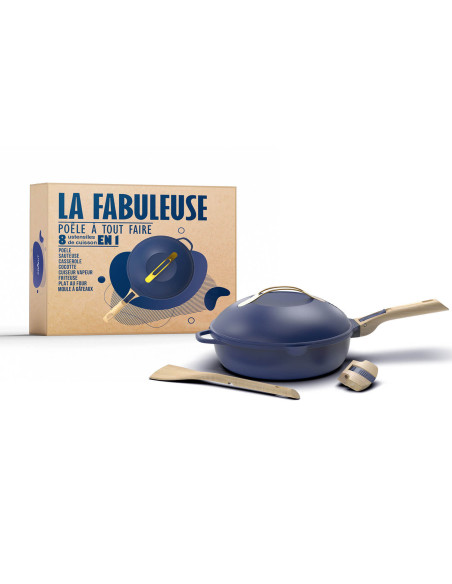 Cookut La Fabuleuse 8-i-1 non-stick stekepanne blå