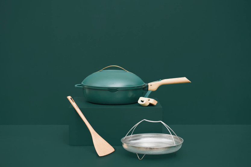Cookut koekenpan met antiaanbaklaag La Fabuleuse 8-in-1 diameter 28cm overkapping