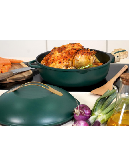 Cookut tarttumaton paistinpannu La Fabuleuse 8-in-1 halkaisija 28cm katos