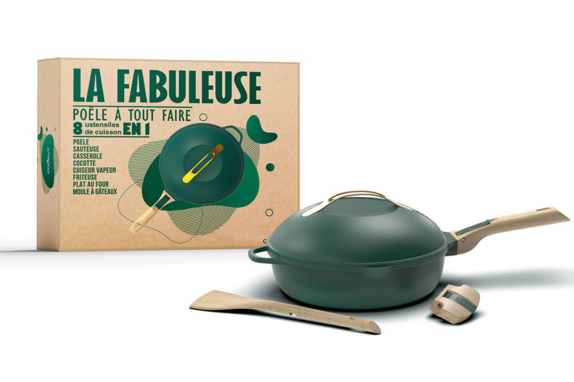 Sartén antiadherente Cookut La Fabuleuse 8 en 1 canopée