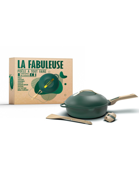 Sartén antiadherente Cookut La Fabuleuse 8 en 1 canopée