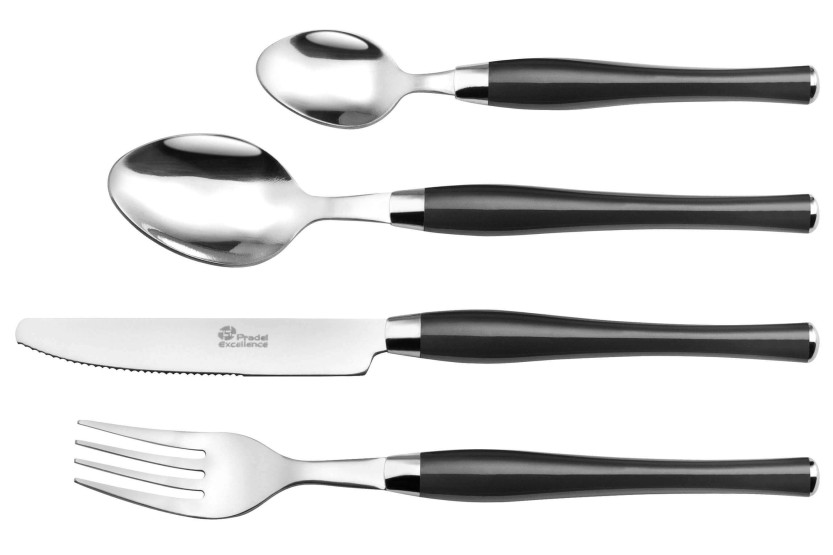 Pradel Excellence Jakarta besteckset  mit 16 Gedecken, schwarz