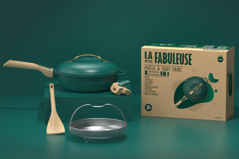Cookut non-stick panne La Fabuleuse 8-i-1 canopée