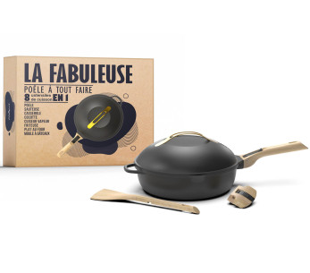 Cookut non-stick stekepanne La Fabuleuse 8-i-1 diameter 28 cm meteor