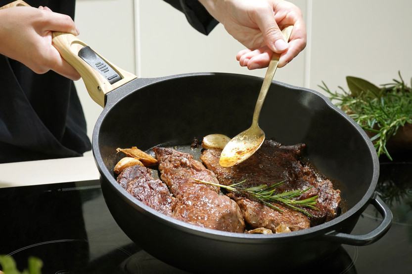 Cookut non-stick stekepanne La Fabuleuse 8-i-1 diameter 28 cm meteor