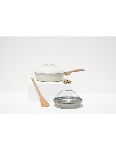 Panela antiaderente Cookut La Fabuleuse 8 em 1 diâmetro 28cm merengue