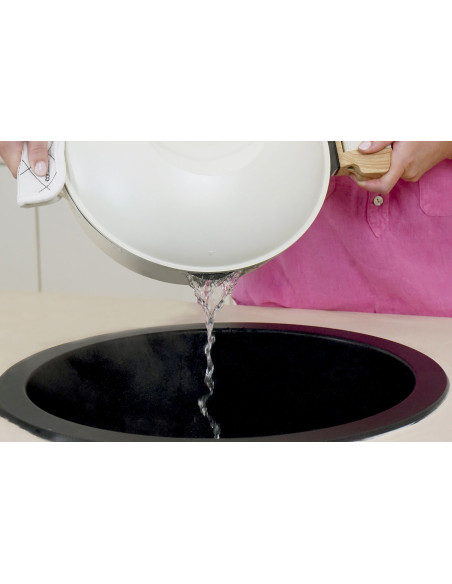 Panela antiaderente Cookut La Fabuleuse 8 em 1 diâmetro 28cm merengue