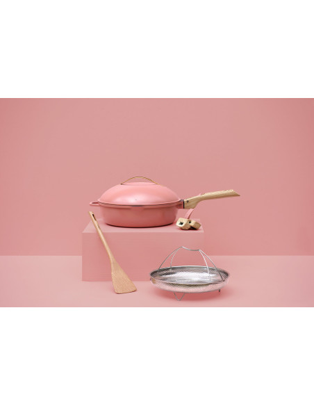 Padella antiaderente Cookut 8 in 1 diametro 28 cm peonia