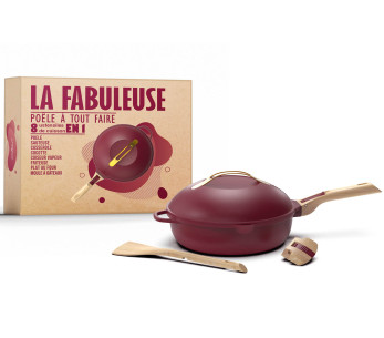 Cookut non-stick stekpanna La Fabuleuse 8-i-1 diameter 28cm ruby