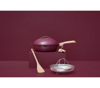 Cookut non-stick stekepanne La Fabuleuse 8-i-1 diameter 28 cm rubinrød 2