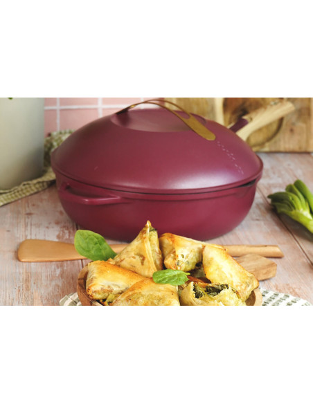 Cookut tarttumaton paistinpannu La Fabuleuse 8-in-1 halkaisija 28cm rubiini