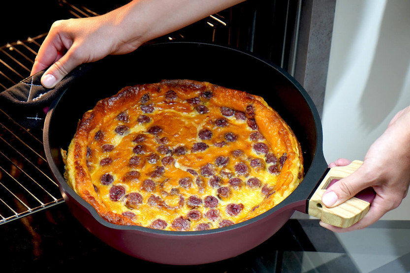 Cookut non-stick stekepanne La Fabuleuse 8-i-1 diameter 28 cm rubinrød