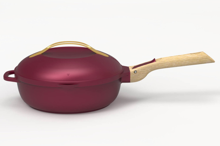 Cookut La Fabuleuse 8-i-1 rubinrød non-stick stekepanne