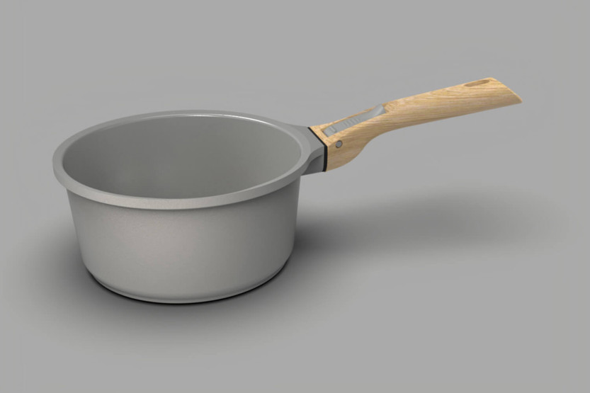 L'Incroyable Kit Cookut 2 padelle e 1 casseruola con manico estraibile - perla