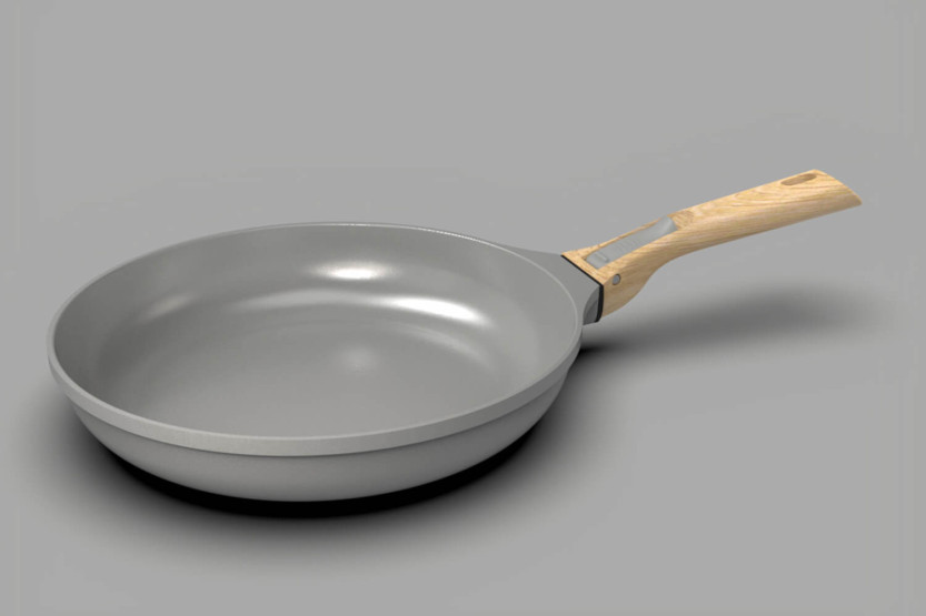 L'Incroyable Kit Cookut 2 padelle e 1 casseruola con manico estraibile - perla