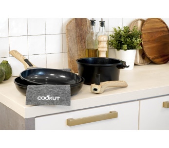 L'Incroyable Kit Cookut 2 sartenes y 1 cacerola con mango extraíble - grafito 2