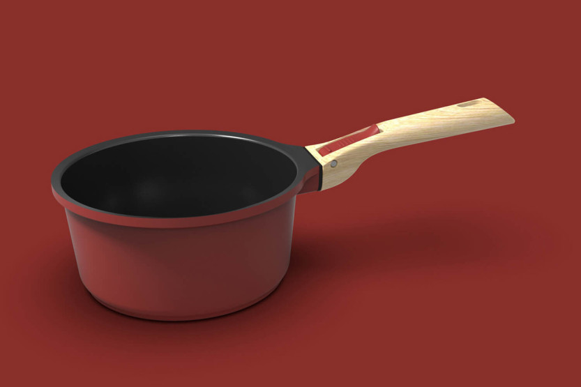 L'Incroyable Kit Cookut 2 frying pans and 1 saucepan with removable handle - passion