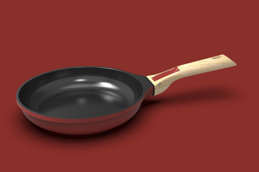 L'Incroyable Kit Cookut 2 frying pans and 1 saucepan with removable handle - passion