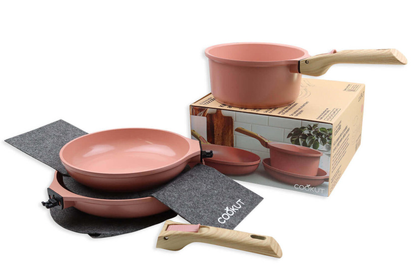 L'Incroyable Kit Cookut 2 Pfannen und 1 Topf mit abnehmbarem Griff - Marshmallow