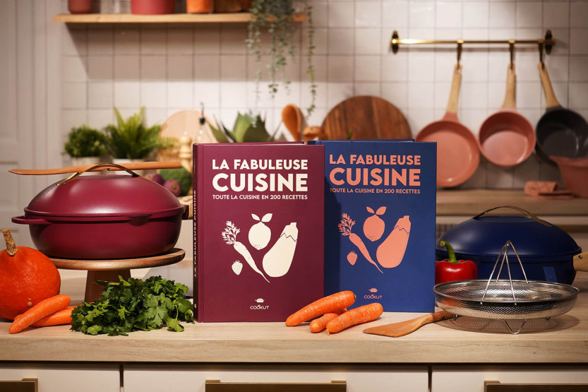 Livro de receitas Cookut 200 La Fabuleuse Cuisine - cores aleatórias
