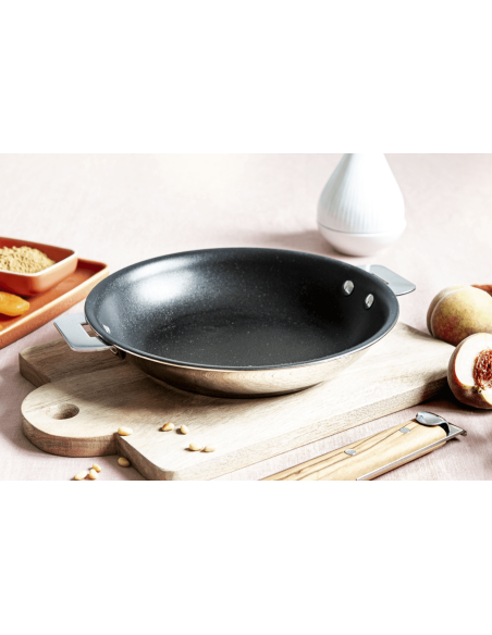 Cristel Casteline Exceliss avtagbar 5-lags non-stick stekepanne i rustfritt stål